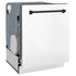 ZLINE Autograph 24" Dishwasher White Door, Black Handle DWMTZ-WM-24-MB