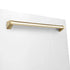 ZLINE Autograph 24" Dishwasher White Door, Gold DWMTZ-WM-24-G