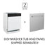 ZLINE Autograph 24" DuraSnow Dishwasher, Black Handle DWVZ-SN-24-MB