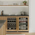 ZLINE Autograph 24 in. Dual Zone 44 Bottle Wine Cooler With Stainless Steel Glass Door And Champagne Bronze Handle RWDOZ-GS-24-CB