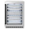 ZLINE Autograph 24 in. Dual Zone 44 Bottle Wine Cooler With Stainless Steel Glass Door And Matte Black Handle RWDOZ-GS-24-MB