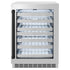 ZLINE Autograph 24 in. Dual Zone 44 Bottle Wine Cooler With Stainless Steel Glass Door And Matte Black Handle RWDOZ-GS-24-MB