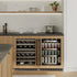 ZLINE Autograph 24 in. Dual Zone 44 Bottle Wine Cooler With Stainless Steel Glass Door And Matte Black Handle RWDOZ-GS-24-MB