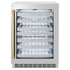 ZLINE Autograph 24 in. Dual Zone 44 Bottle Wine Cooler With Stainless Steel Glass Door And Polished Gold Handle RWDOZ-GS-24-G