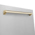 ZLINE Autograph Edition 24" Dishwasher DuraSnow, Gold DWMTZ-SN-24-G