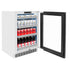 ZLINE Autograph Edition 24 in. Touchstone 151 Can Beverage Fridge With Panel Ready Glass Door And Matte Black Handle RBSPOZ-24-MB