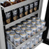 ZLINE Autograph Edition 24 in. Touchstone 151 Can Beverage Fridge With Stainless Steel Glass Door And Champagne Bronze Handle RBSOZ-GS-24-CB