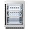 ZLINE Autograph Edition 24 in. Touchstone 151 Can Beverage Fridge With Stainless Steel Glass Door And Matte Black Handle RBSOZ-GS-24-MB