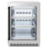 ZLINE Autograph Edition 24 in. Touchstone 151 Can Beverage Fridge With Stainless Steel Glass Door And Matte Black Handle RBSOZ-GS-24-MB