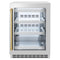 ZLINE Autograph Edition 24 in. Touchstone 151 Can Beverage Fridge With Stainless Steel Glass Door And Polished Gold Handle RBSOZ-GS-24-G