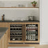 ZLINE Autograph Edition 24 in. Touchstone Dual Zone 44 Bottle Wine Cooler With Panel Ready Glass Door And Matte Black Handle RWDPOZ-24-MB