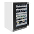 ZLINE Autograph Edition 24 in. Touchstone Dual Zone 44 Bottle Wine Cooler With Panel Ready Glass Door And Polished Gold Handle RWDPOZ-24-G