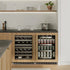 ZLINE Autograph Edition 24 in. Touchstone Dual Zone 44 Bottle Wine Cooler With Panel Ready Glass Door And Polished Gold Handle RWDPOZ-24-G