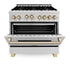 ZLINE Autograph Edition 36" Dual Fuel Range, Gold Accents, RAZ-36-G