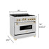 ZLINE Autograph Edition 36" Dual Fuel Range, Gold Accents, RAZ-36-G