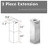 ZLINE Chimney Extension for 10'-12' Ceiling, 2PCEXT-GL1i/GL2i/KE2i/KL3i