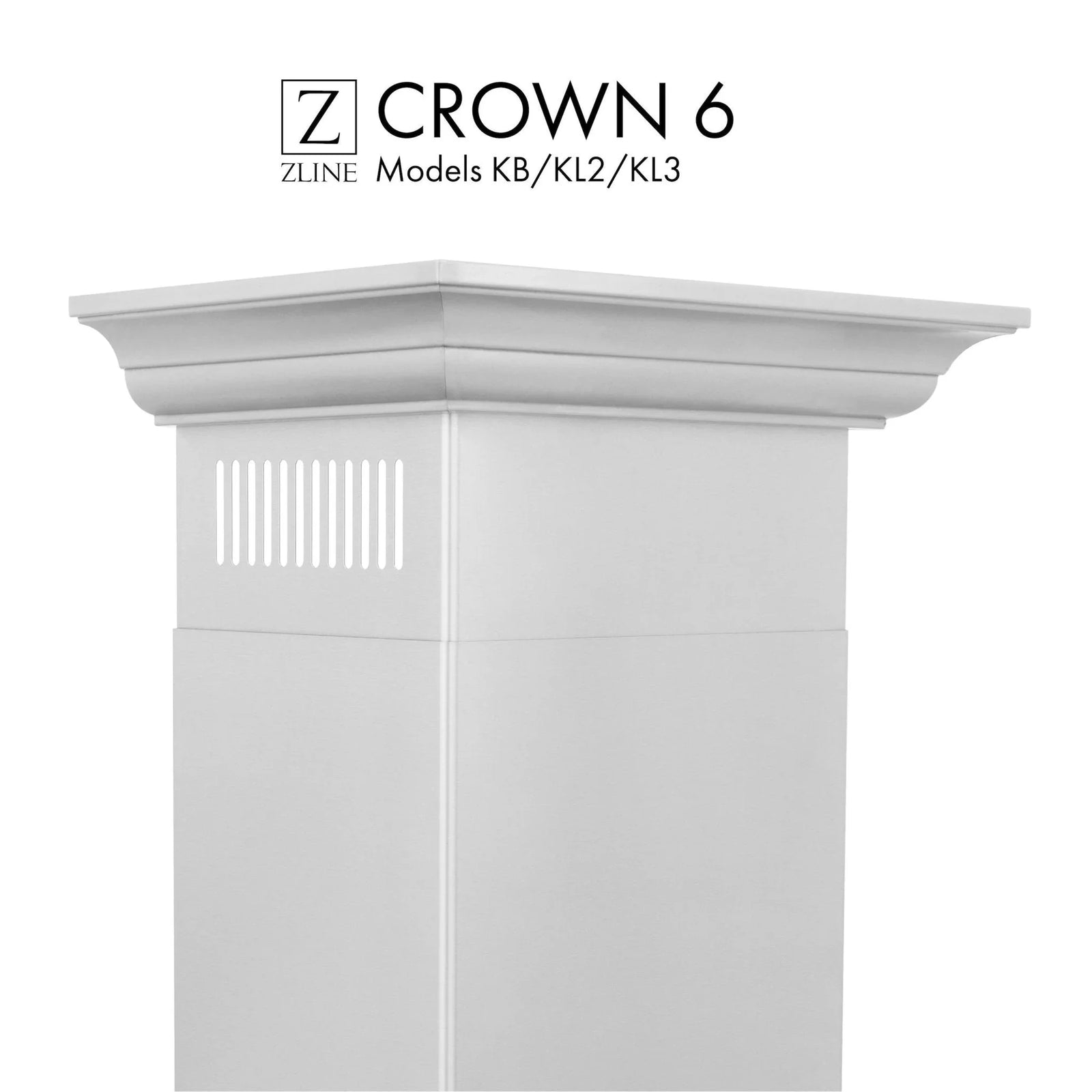 ZLINE Crown Molding #6 for Wall Range Hood, CM6-KB/KL2/KL3