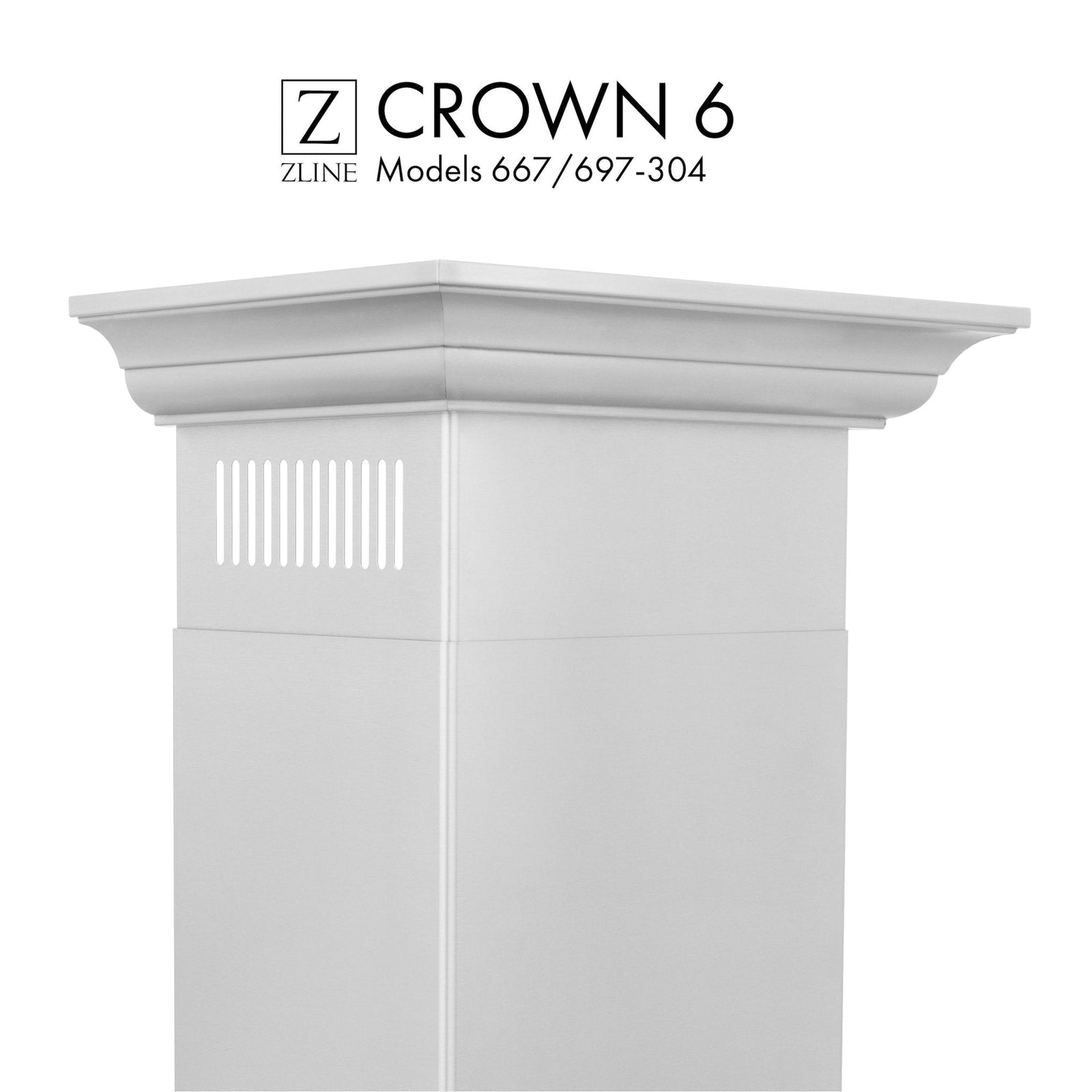 ZLINE Crown Molding Profile 6 Wall Mount RangeHood CM6-667/697-304