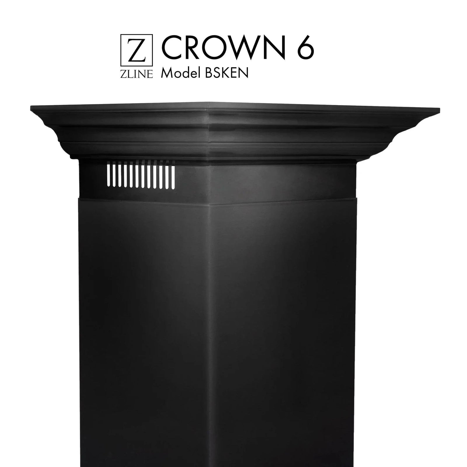 ZLINE Crown Molding Profile 6 Wall Mount RangeHood CM6-BSKEN