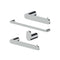 ZLINE Crystal Bay Bathroom Accessories Package with Towel Rail, Hook, Ring and Toilet Paper Holder, 4BP-CBYACC-CH