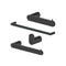 ZLINE Crystal Bay Bathroom Accessories Package with Towel Rail, Hook, Ring and Toilet Paper Holder, 4BP-CBYACC-MB