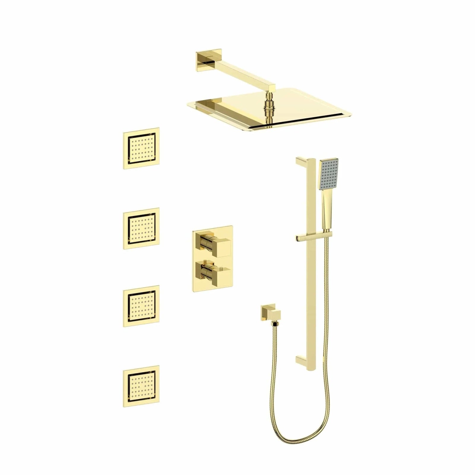 ZLINE Crystal Bay Thermostatic Shower System with Body Jets CBY-SHS-T3-PG