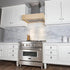 ZLINE 36"  Wooden Wall Mount Range Hood, Butcher Block, 681M-36