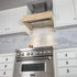 ZLINE 36"  Wooden Wall Mount Range Hood, Butcher Block, 681M-36