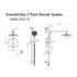 ZLINE Emerald Bay Thermostatic Shower System EMBY-SHS-T2-PG