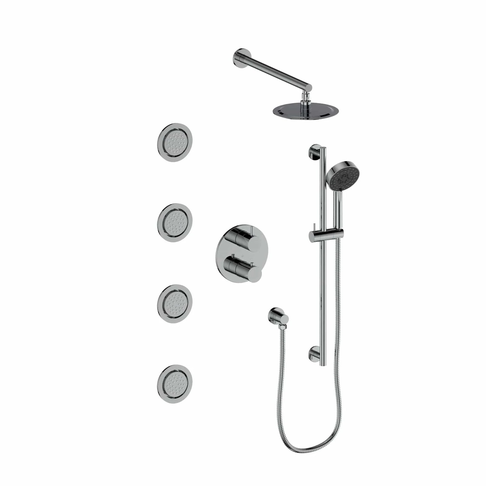 ZLINE Emerald Bay Thermostatic Shower System with Body Jets EMBY-SHS-T3-CH