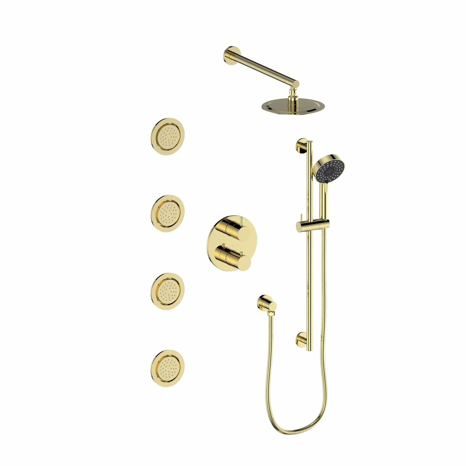 ZLINE Emerald Bay Thermostatic Shower System with Body Jets EMBY-SHS-T3-PG