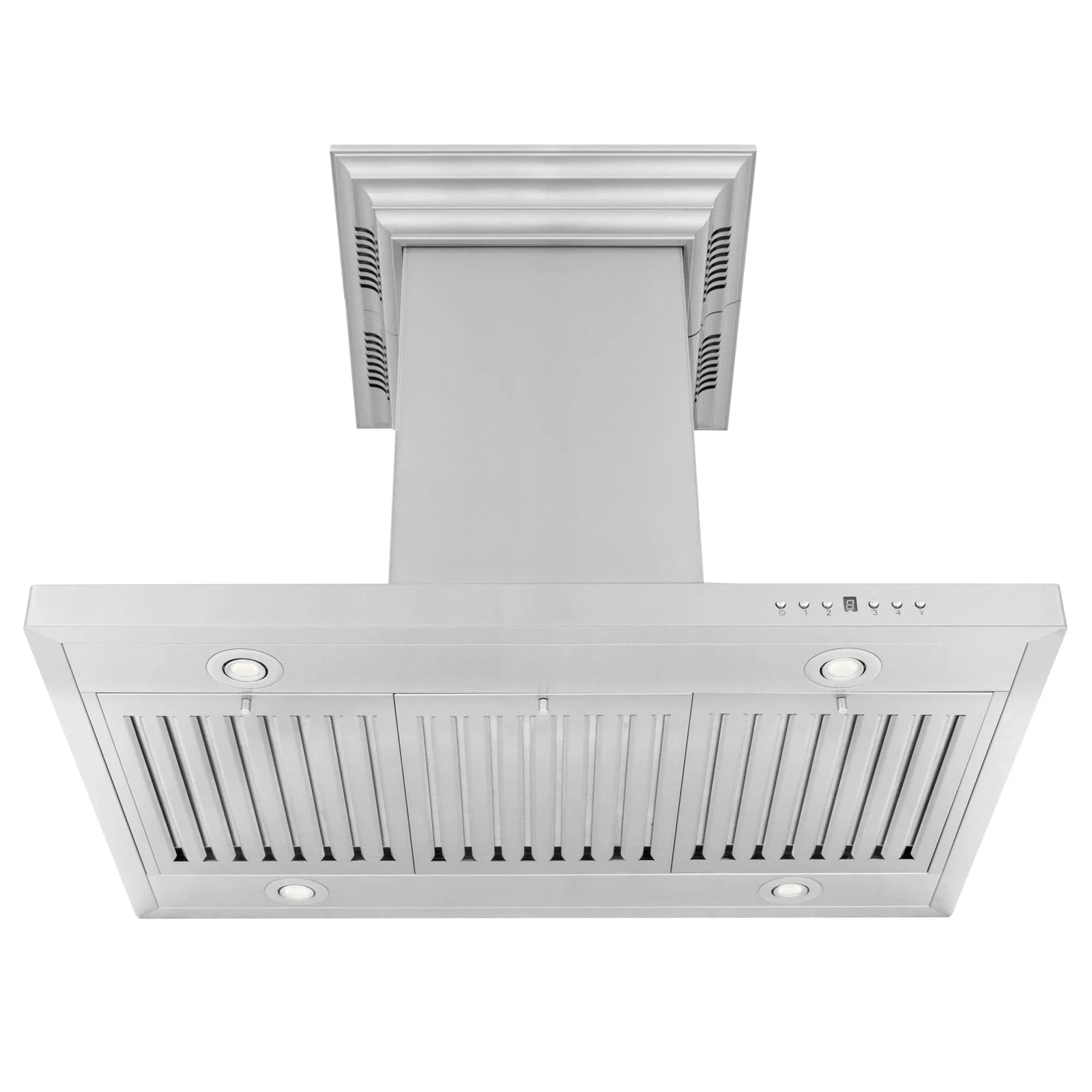Zline Island Range Hood, Stainless, Bluetooth Speakers GL2iCRN-BT-30