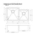 ZLINE Jackson 32" Undermount Double Bowl Sink In Stainless Steel, SRDR-32