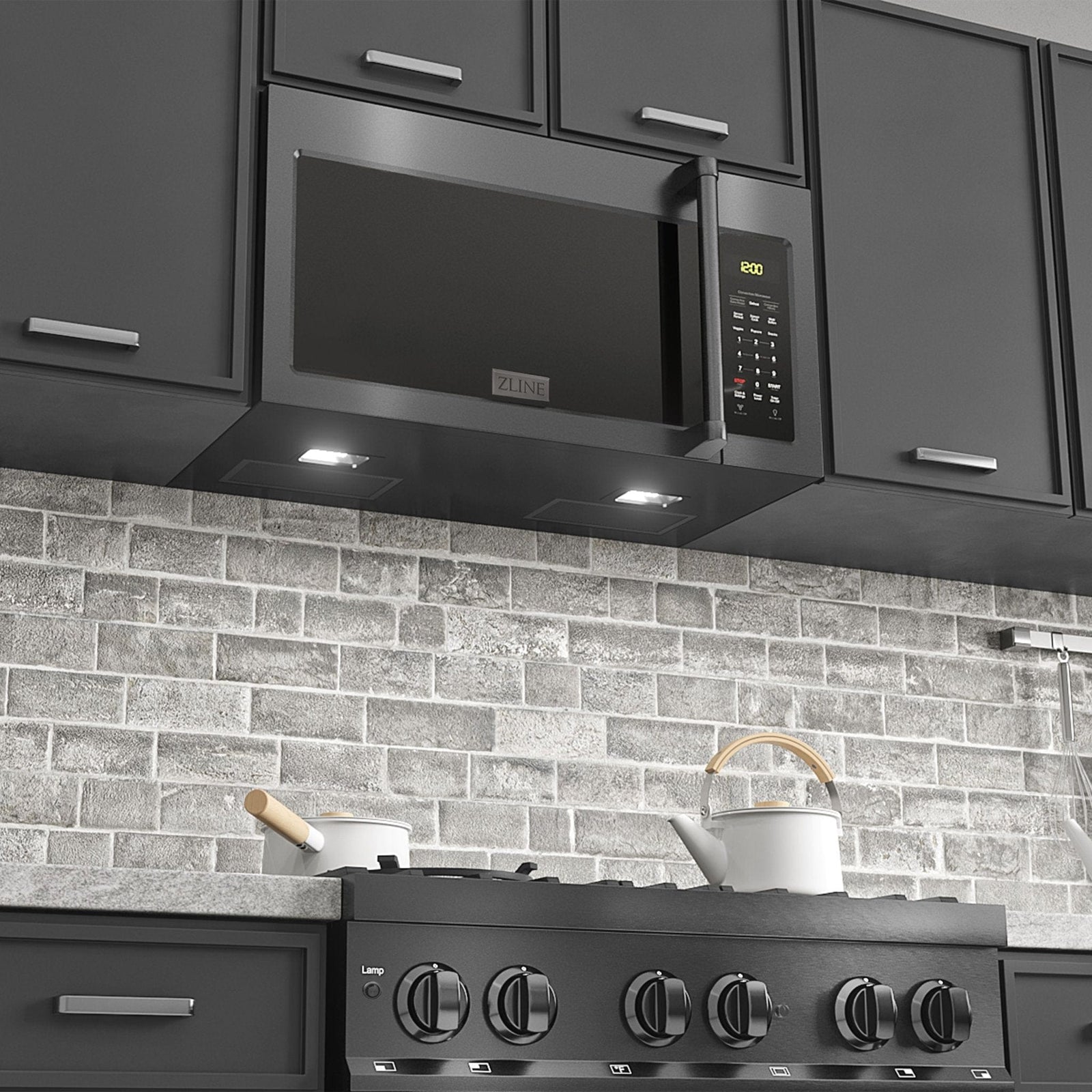 ZLINE Over Range Microwave, Black Stainless MWO-OTR-H-30-BS