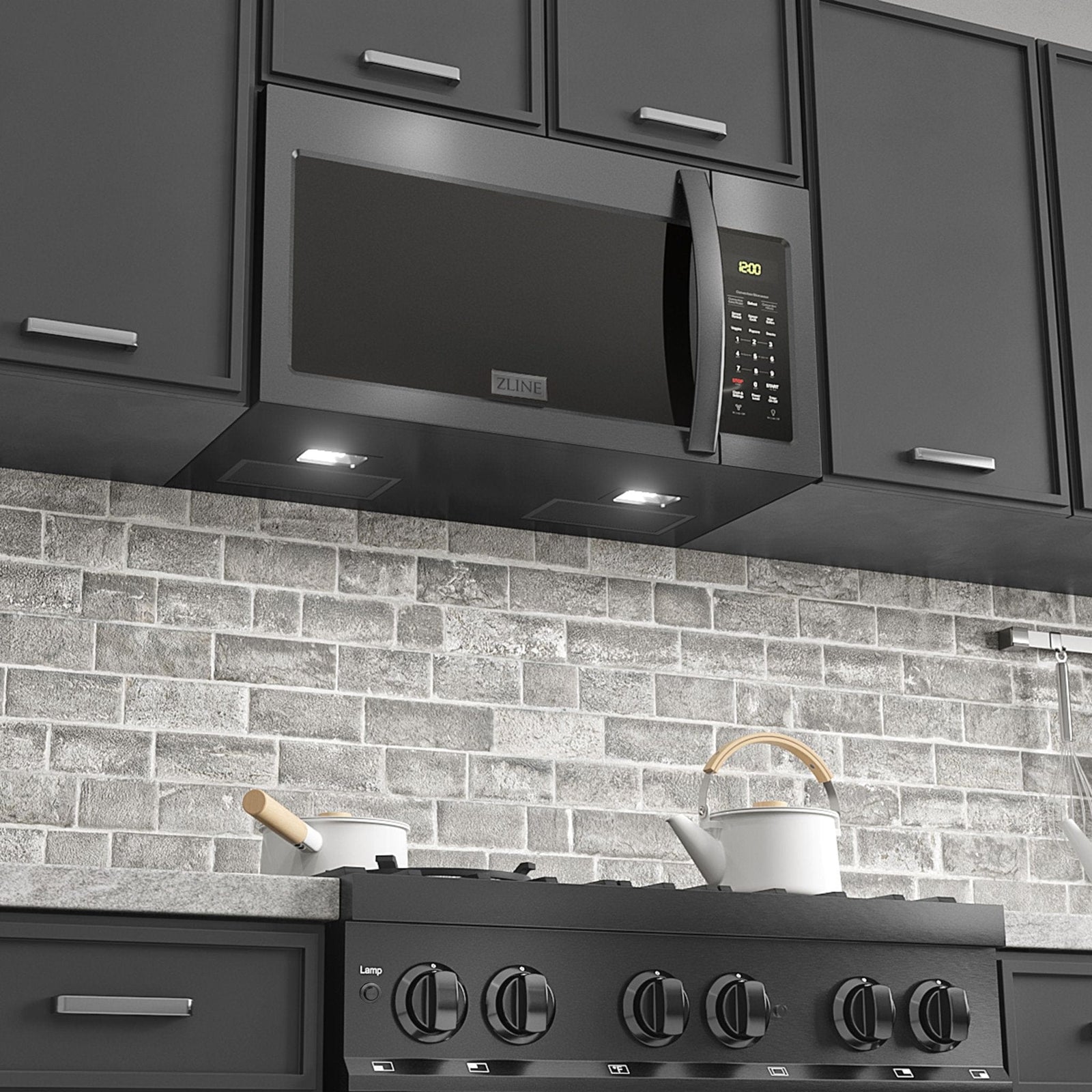 ZLINE Over The Range Microwave Oven, Black Stainless, MWO-OTR-30-BS
