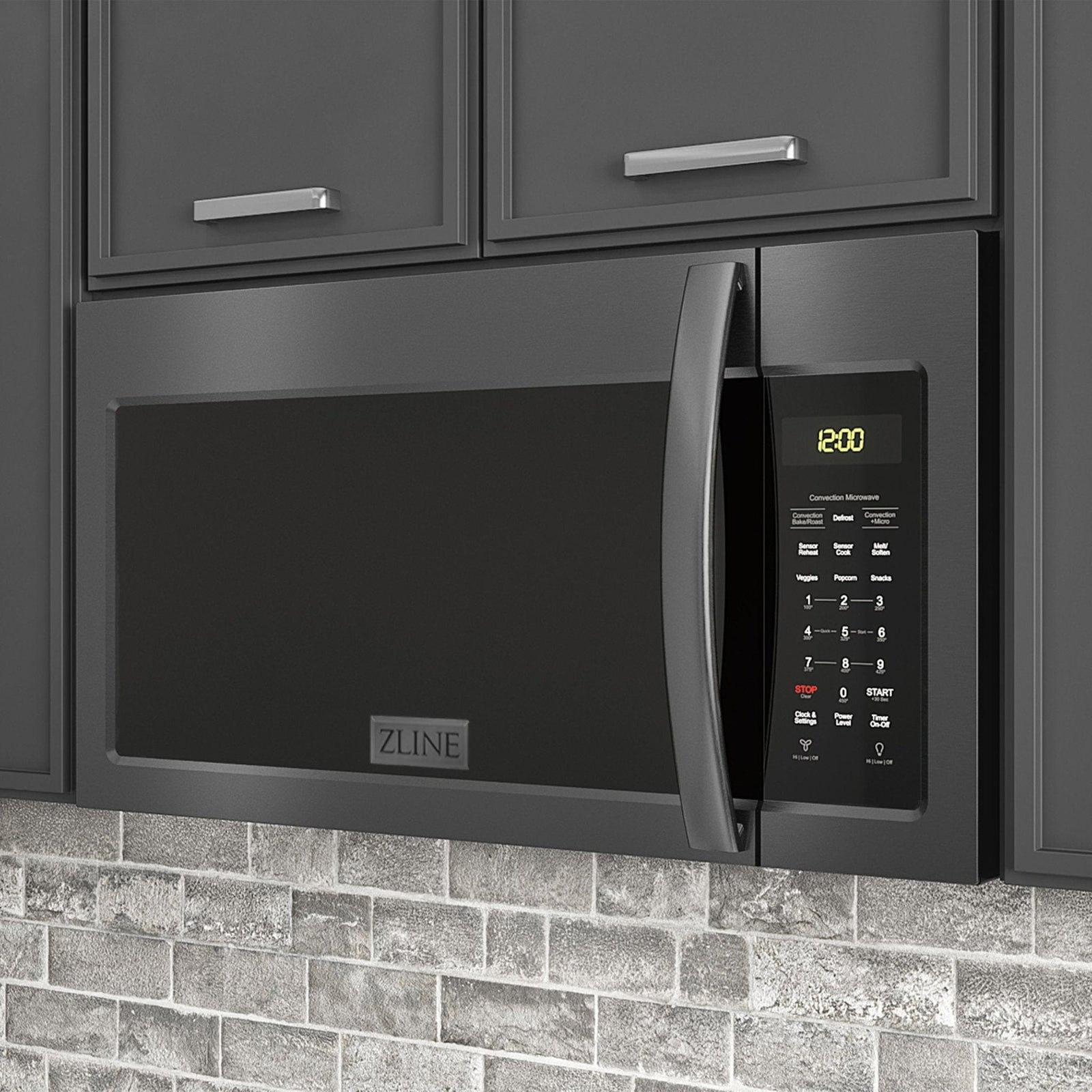 ZLINE Over The Range Microwave Oven, Black Stainless, MWO-OTR-30-BS