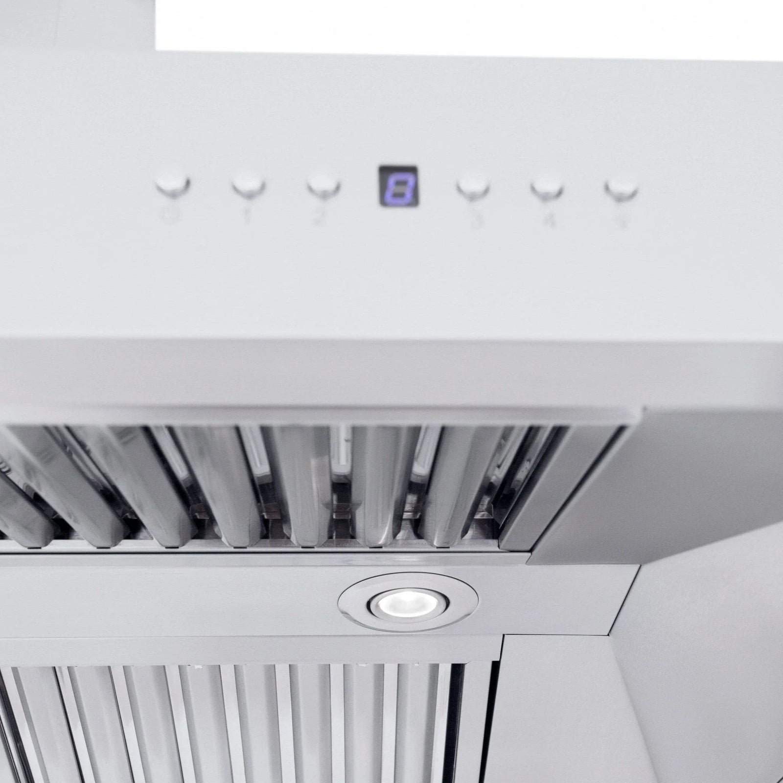 ZLINE Professional Convertible Vent Wall Mount Range Hood in Stainless Steel with Crown Molding 667CRN-42