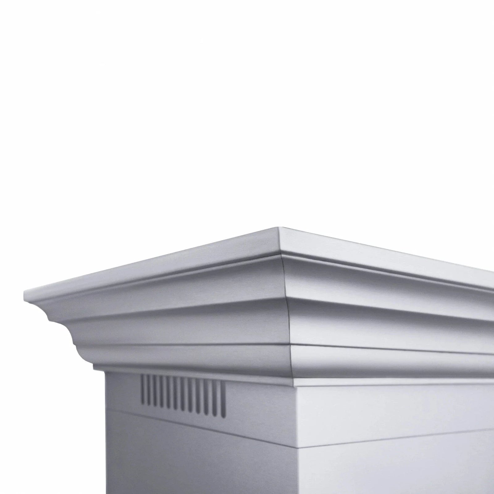 ZLINE Professional Convertible Vent Wall Mount Range Hood in Stainless Steel with Crown Molding 667CRN-48