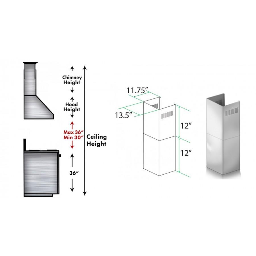 ZLINE Short Kit for 8' Ceilings, SK-9667/9697