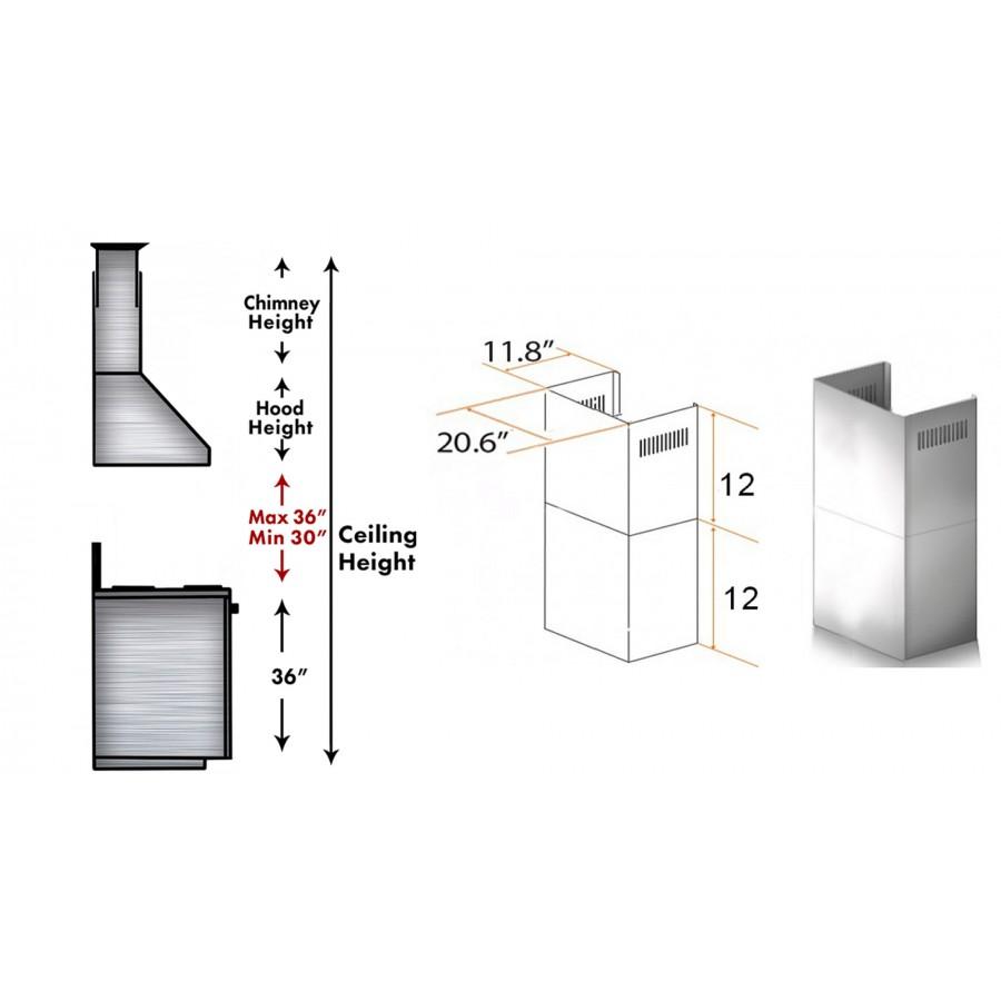 ZLINE Short Kit for 8' Ceilings, SK-KECOM