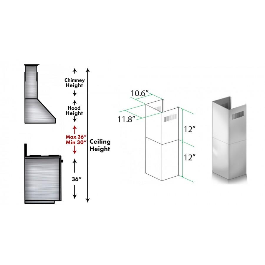 ZLINE Short Kit for 8ft. Ceilings, SK-587/597