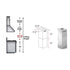 ZLINE Short Kit for Ceiling Under 8 feet ISLAND, SK-GL9i