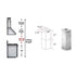 ZLINE Short Kit for Ceilings Under 8' ISLAND-Outdoor, SK-597i-304