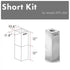 ZLINE Short Kit for Ceilings Under 8' ISLAND-Outdoor, SK-597i-304