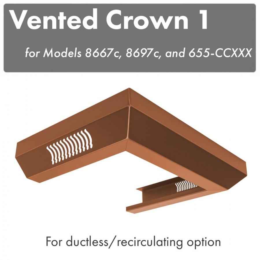 ZLINE Vented Crown Molding for Designer Range Hoods, CM1V-8667C