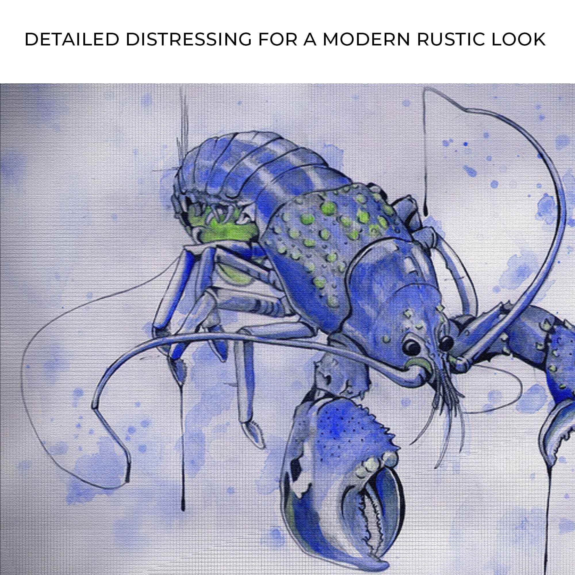Lobster Watercolor Painting Canvas Wall Art VI